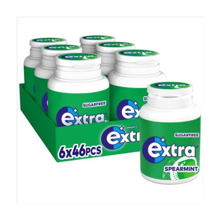 Extra Spearmint Sugarfree Chewing Gum Bottle 46'S x 6