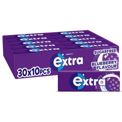 Extra Blueberry Flavour Sugarfree Chewing Gum 10's x 30