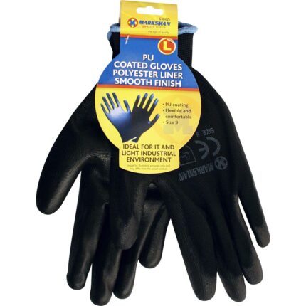 MARKSMAN PU COATED GLOVES LARGE