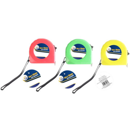 DID TAPE MEASURE 5M X 16MM ASSORTED COLOURS