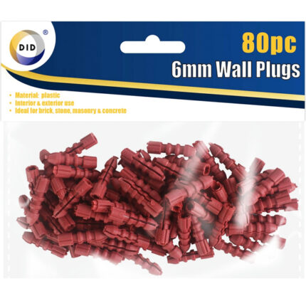 DID WALL PLUGS 6MM 80 PACK