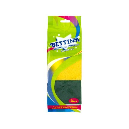 BETTINA CELLULOSE SPONGE SCOURERS 3 PACK