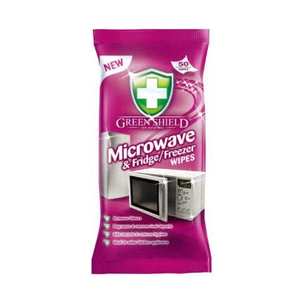 GREENSHIELD MICROWAVE & FRIDGE/FREEZER WIPES 50 SHEETS