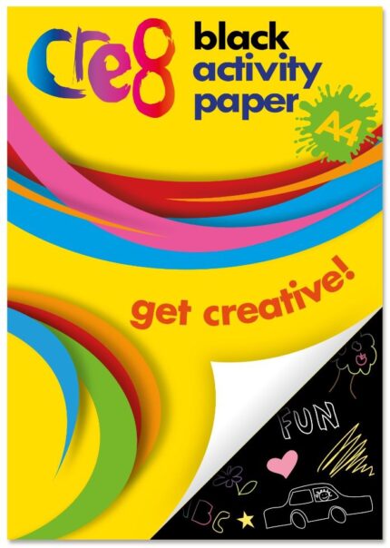 CRE8 A4 BLACK ACTIVITY PAPER