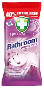GREENSHIELD BATHROOM SURFACE WIPES 70 SHEETS