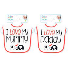 FIRST STEPS LOVE BABY BIBS 2 ASSORTED VAT FREE