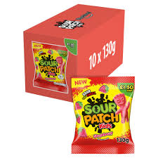 Sour Patch Kids Strawberry Flavour Sweets Bag 130g x 10